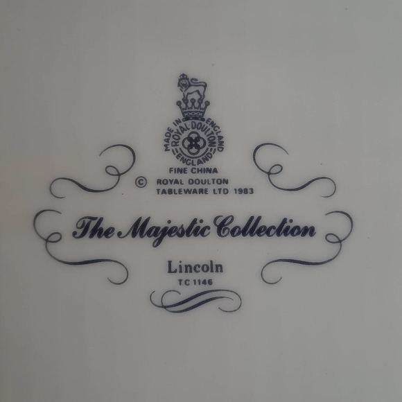 Vintage Royal Doulton Lincoln Pattern TC1146‎ 13" Oval Serving Platter 1983 - Picture 7 of 7